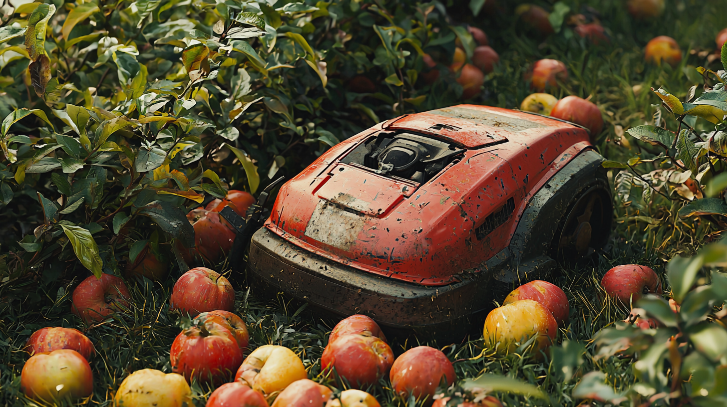 Har du problemer med, at din robotplæneklipper sidder fast i æbler?