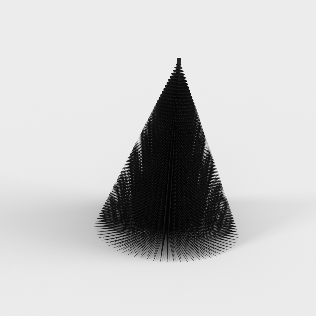 3D Printet Juletræ med Pels-Detaljer
