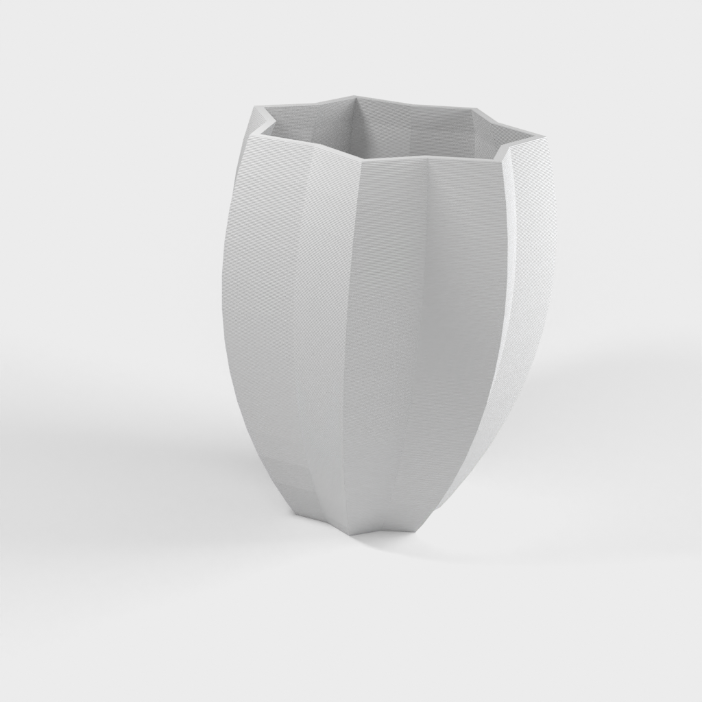 Tilpasselig stjerneformet skål, kop eller vase