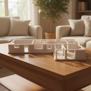 3D Printet hus fra plantegning