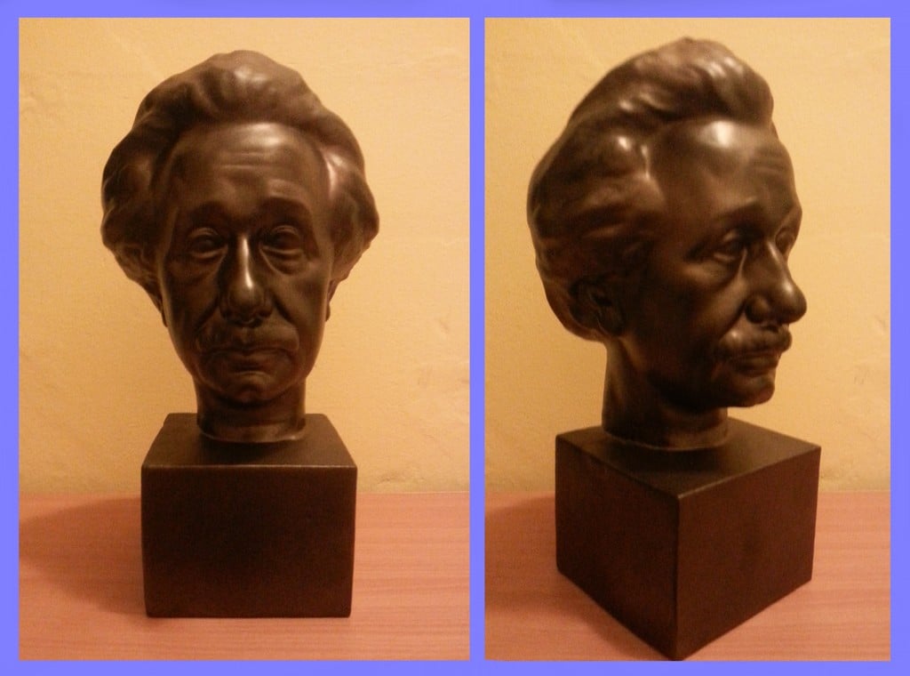 Albert Einstein Bust 3D Scan - Bronzestatue til Print