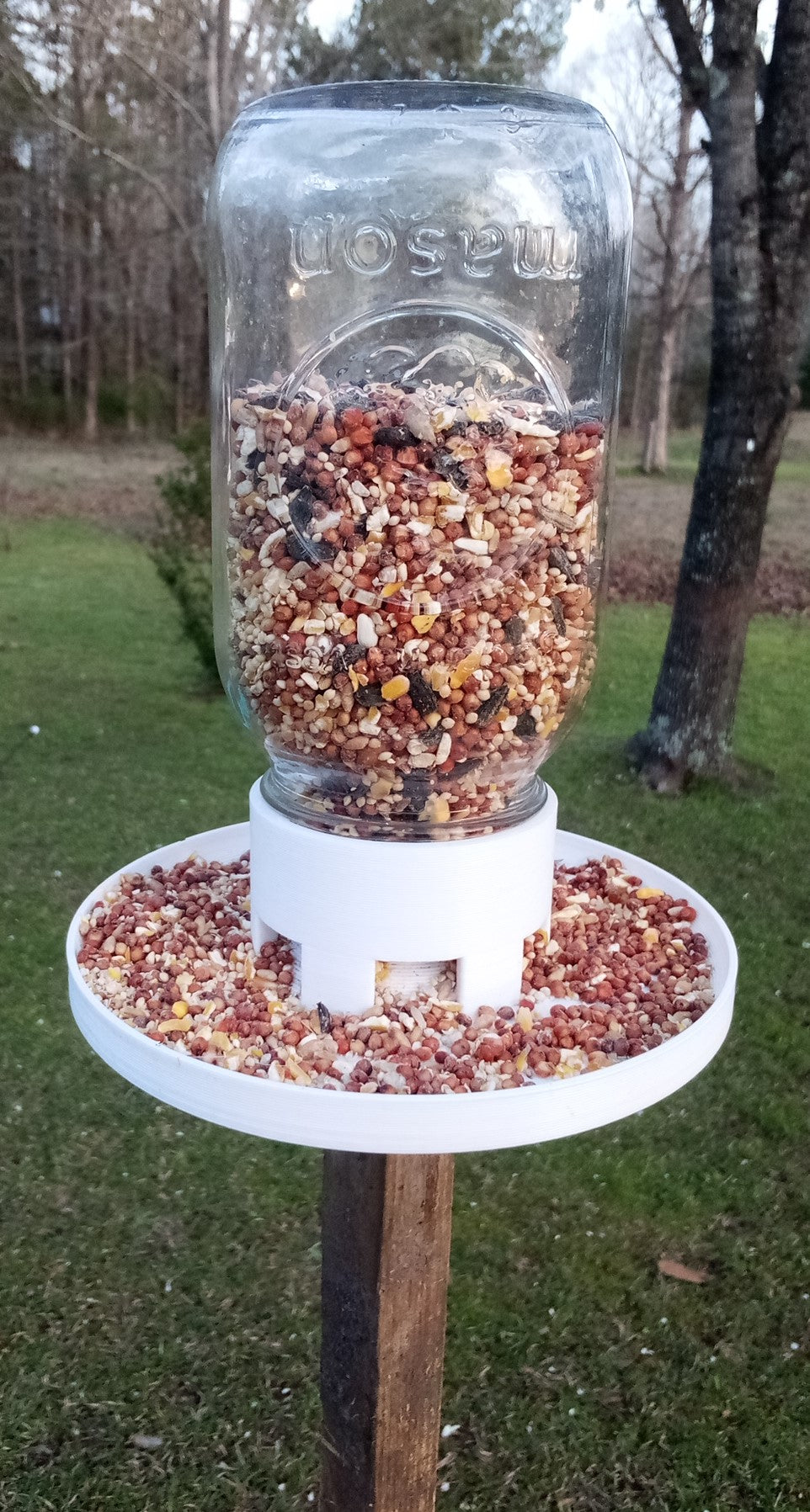 Glas Mason Jar Fuglefoder - Nem at bruge