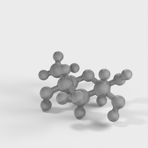 Molekylær model af Glucose i atomisk skala