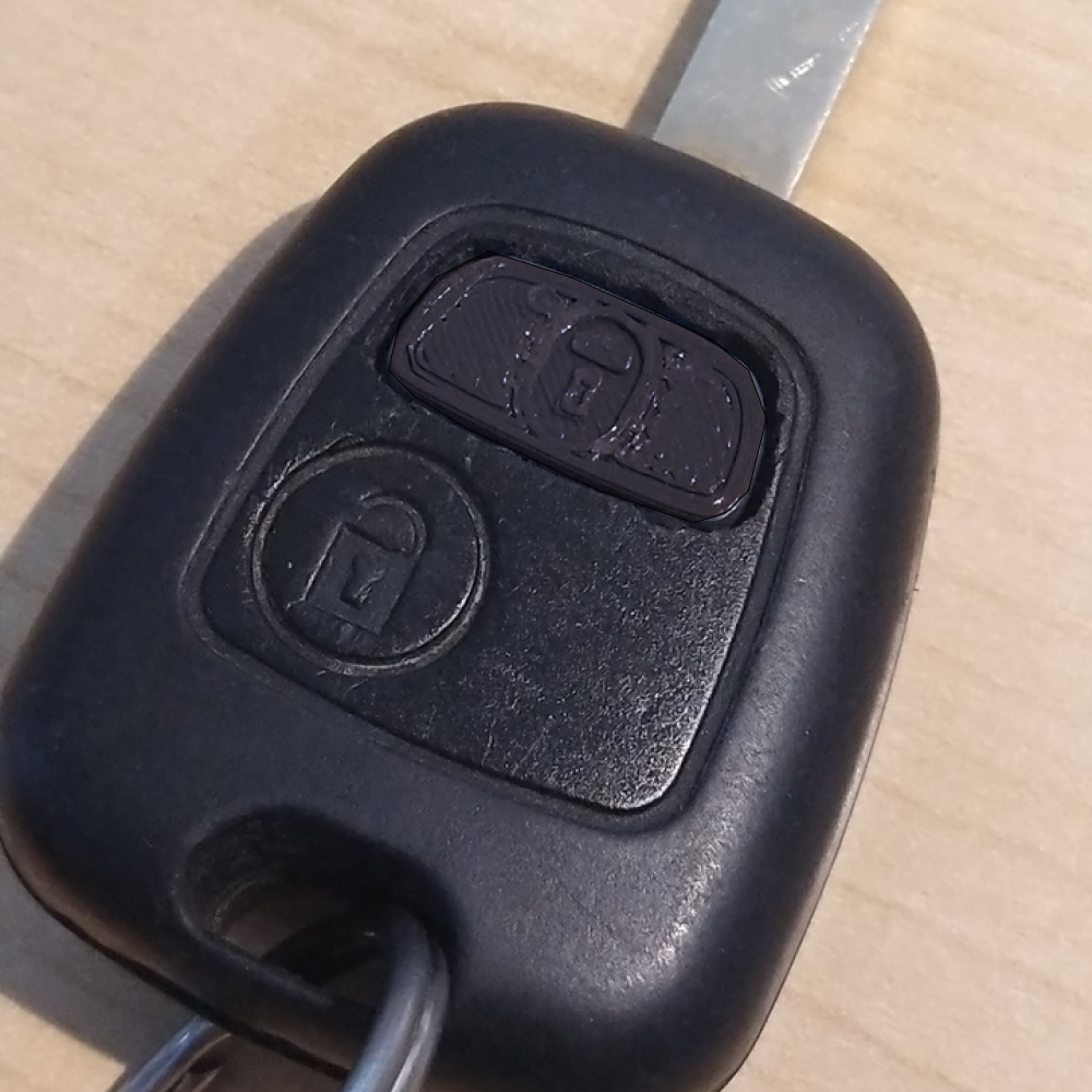 Erstatnings-knapper sæt til bilnøgle til Citroen C1 / Toyota Aygo / Peugeot 107