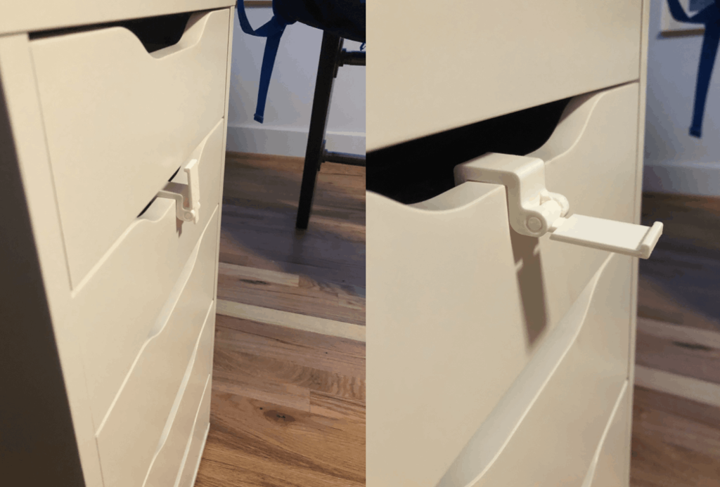 Foldbar Hovedtelefonophænger til Ikea Alex Skuffe