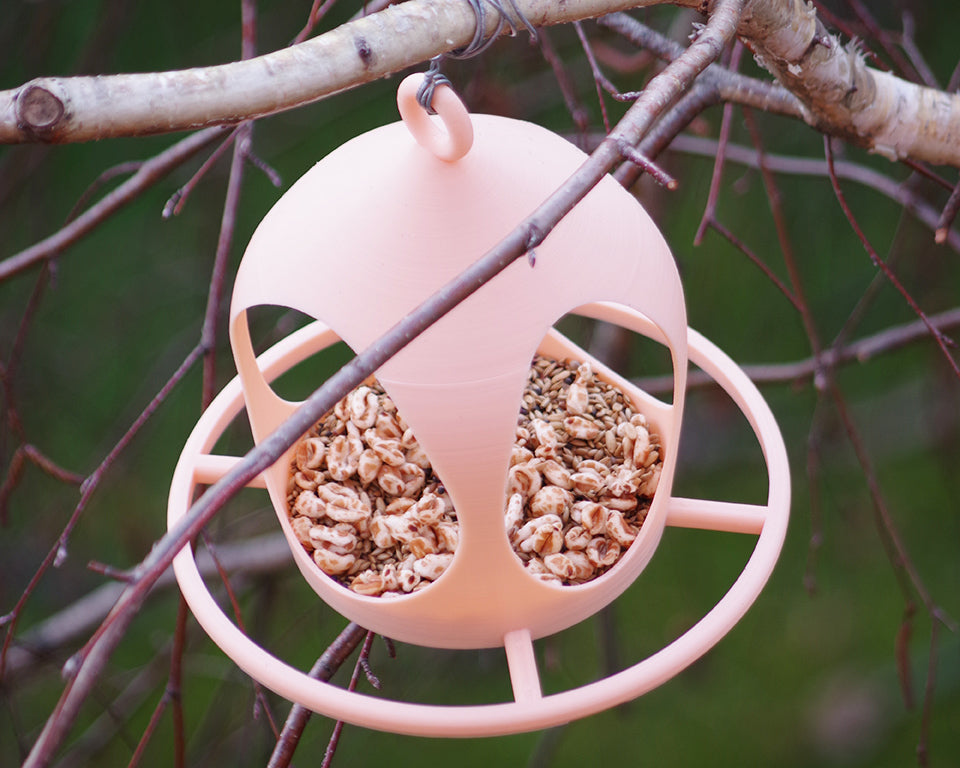 Praktisk Fuglefoderhus med Drænhuller