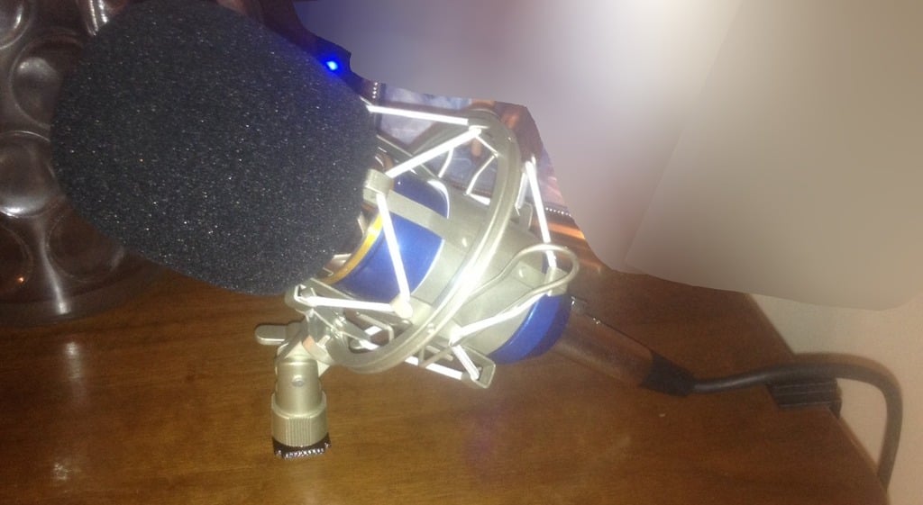 Mini Mikrofonstativ og Kabelklemme til Skrivebord