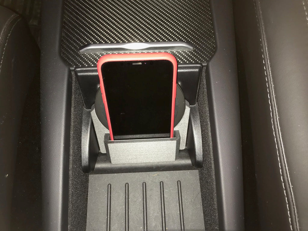 Tesla Model-X Center Console Base for iPhone og Qi Trådløs Oplader