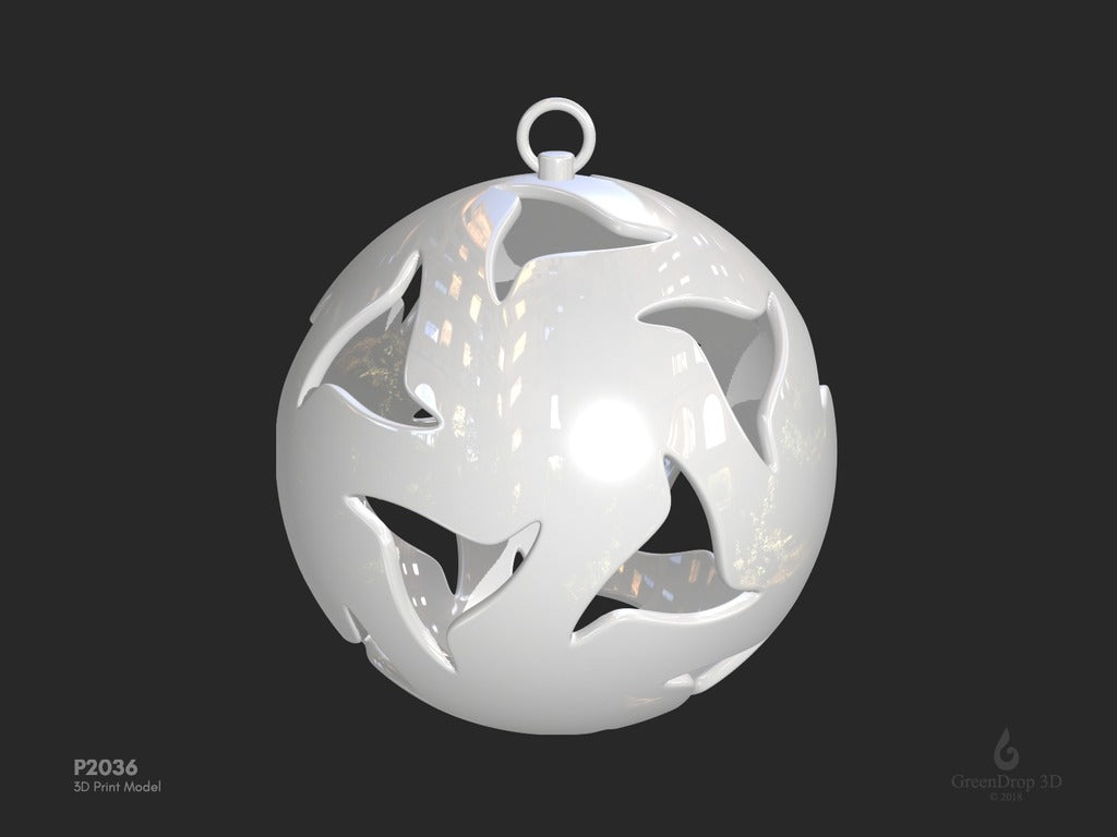 Christmas Baubles - P2036 fra Greendrop3D