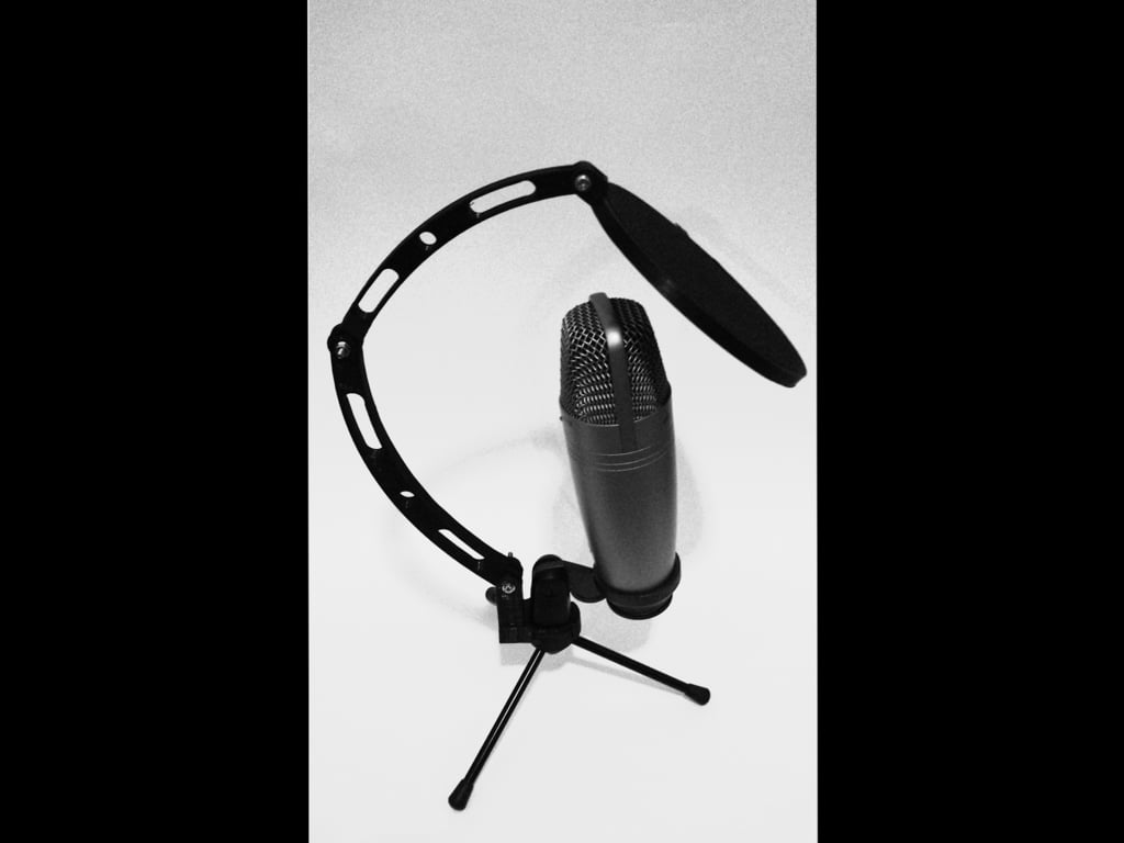 Pop filter / Wind break mikrofonklemme med Gopro mounts, passer til Samson C01UPRO USB Studio Kondensatormikrofon