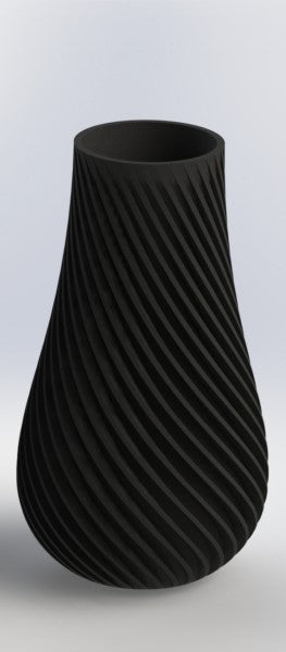 Vase med spiral mønster