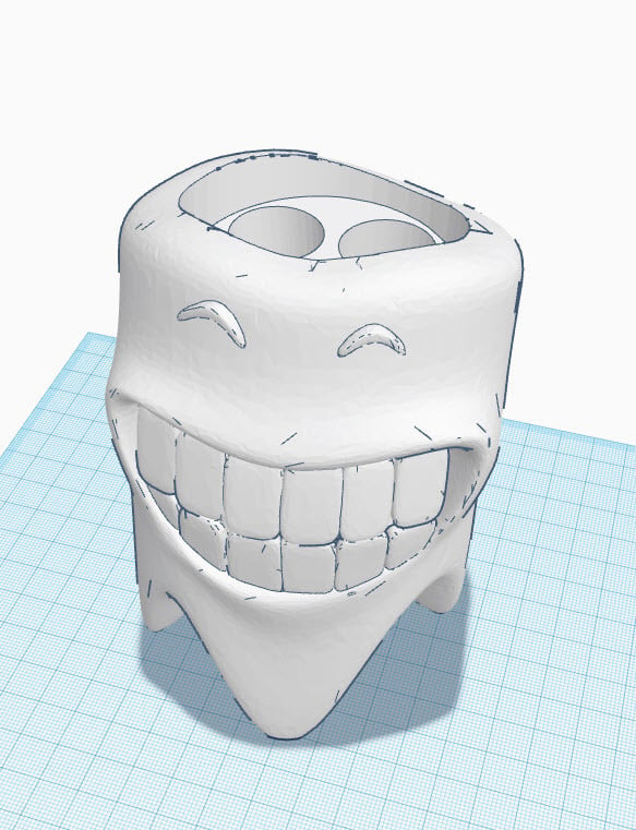 Smilende Tandbørsteholder med Drænsystem