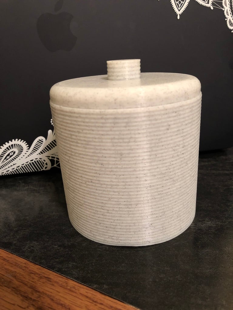 Marmor PLA-printet bomuldspindsholder til badeværelset