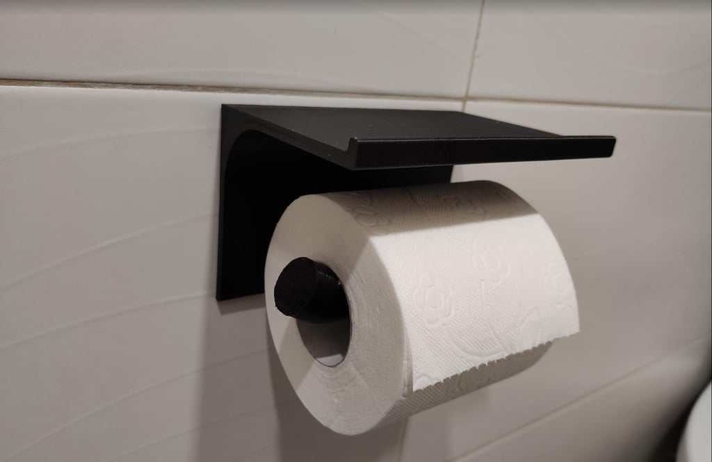 Toiletpapirsholder med hylde