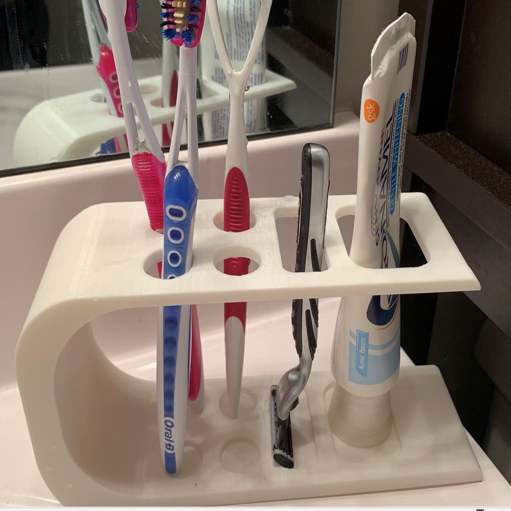 Tandbørsteholder med Razor Stand og Tandpasta Tube Holder