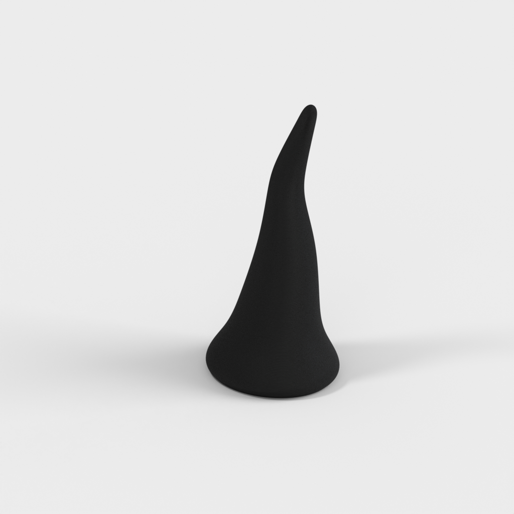 Håret Gnome med skæg-figur til print og samling