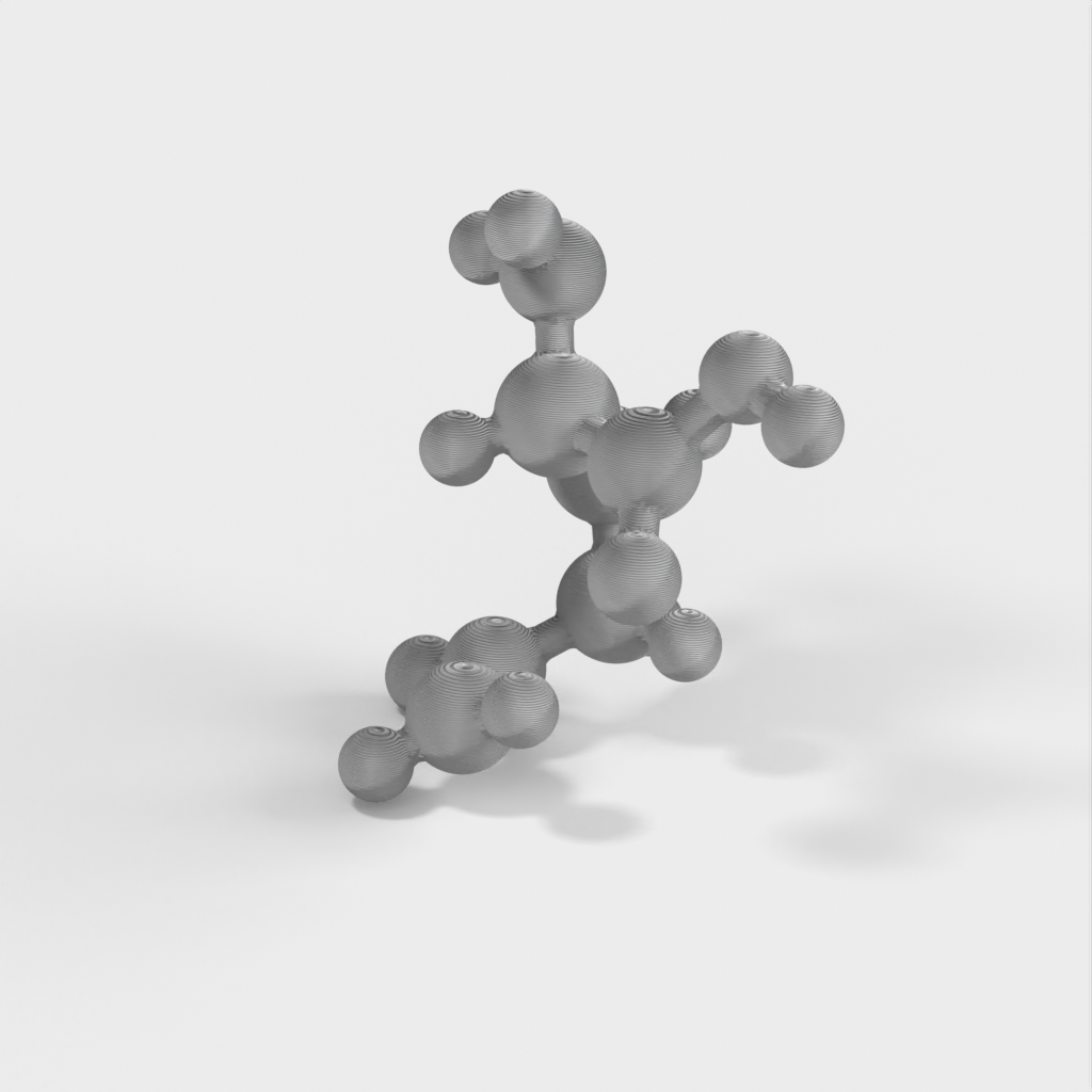 Molekylær Model - Glutamin - Atomskala Model