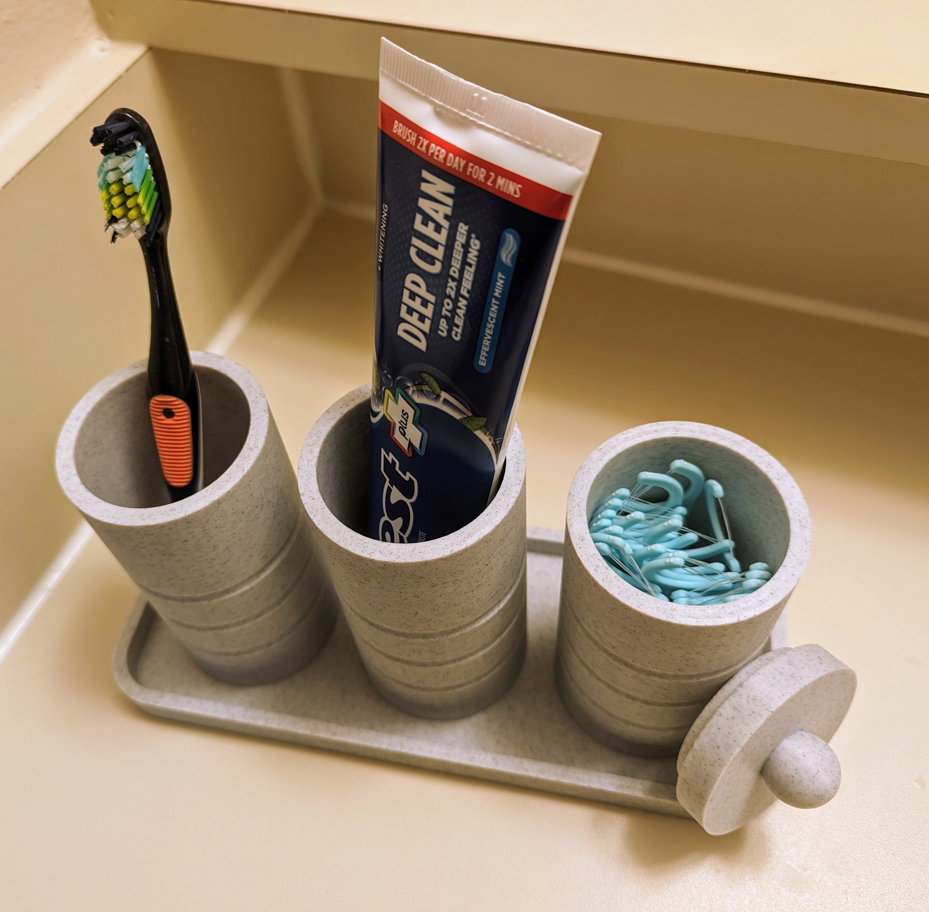 Badeværelses Organizer til Tandbørster og Q-tips