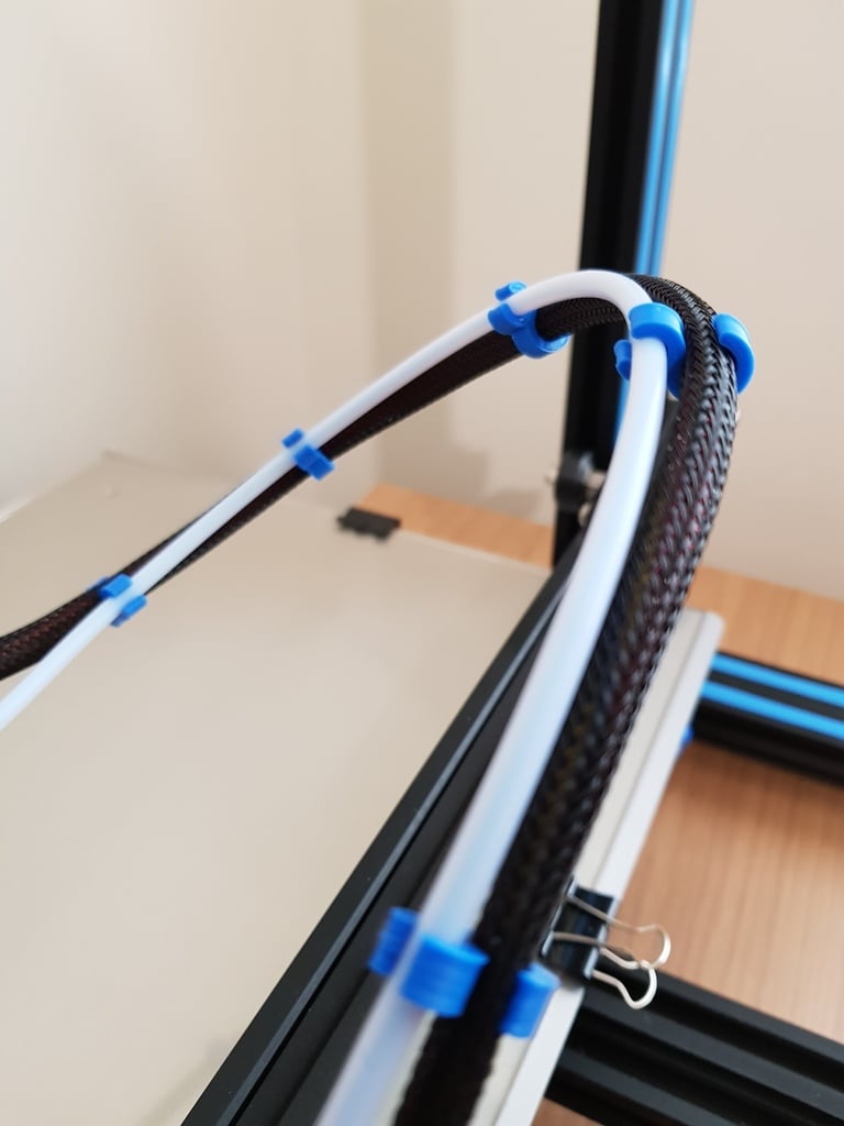 Kabelholder til CR10 Bowden og Ekstruderkabler