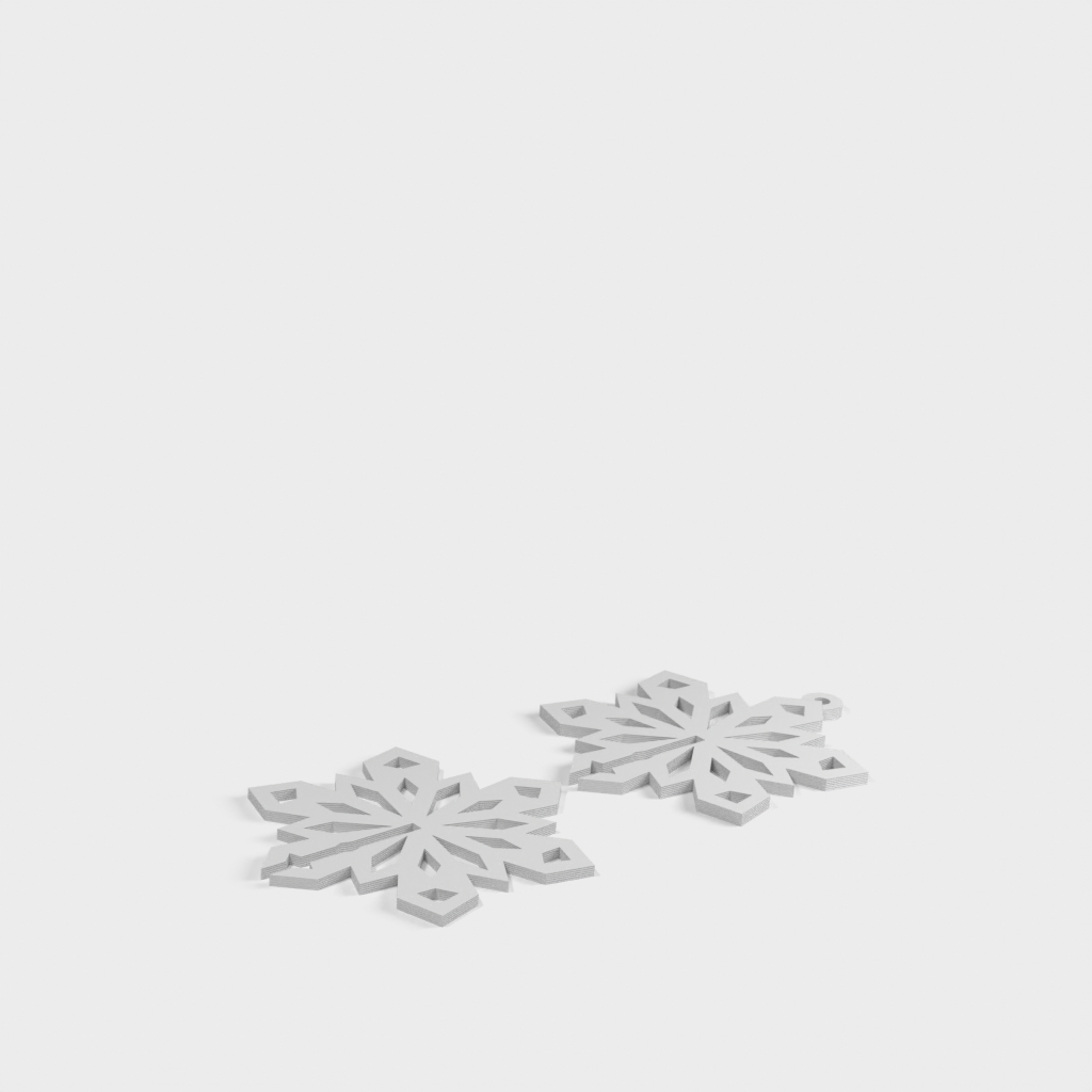 3D Snefnug Julepynt Ornamenter (3 Typer)