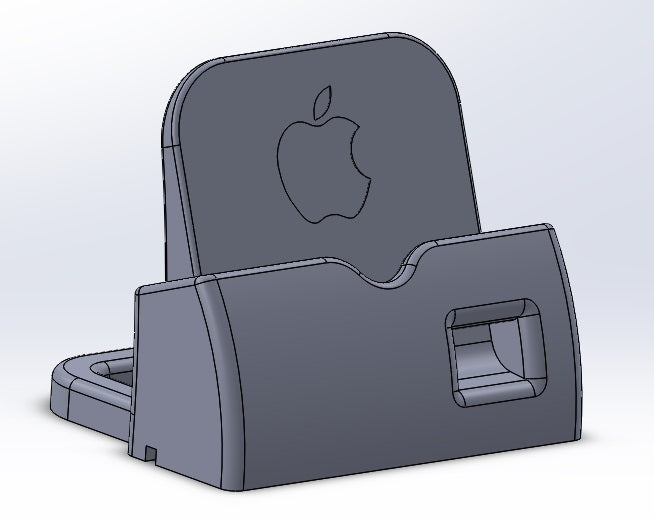 iPhone6 og 6 Plus opladningsdock med højttalerhorn og justerbar kabelføring