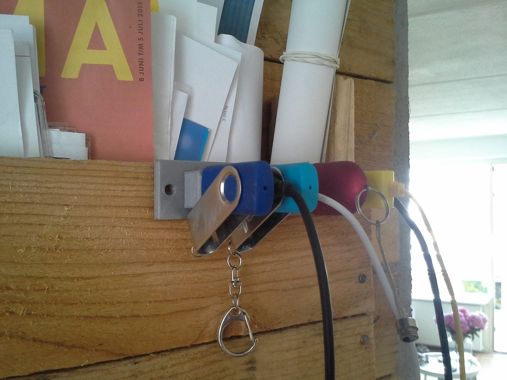 Praktiske USB Kabelholdere - Sæt med 9 stk.