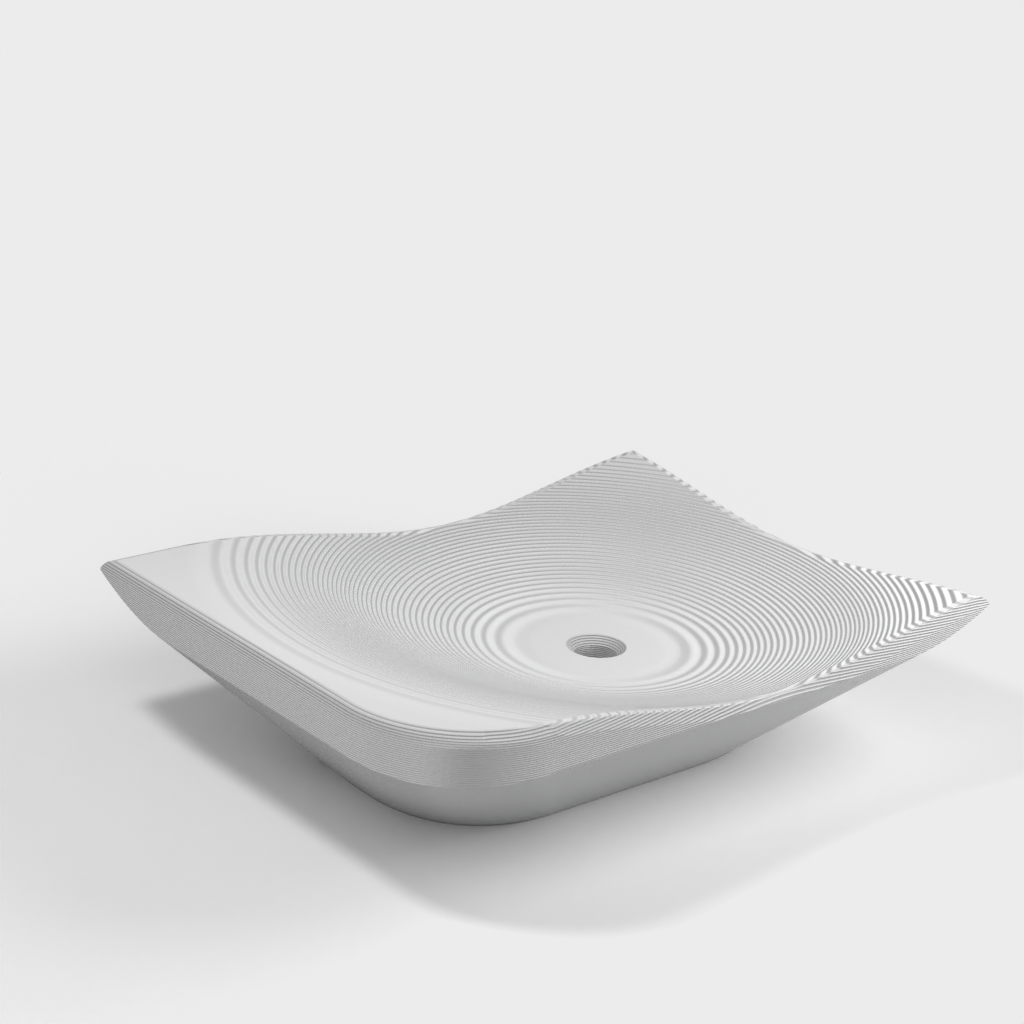 Forbedret minimalistisk sæbeholder til kurvede sæbestykker v1.1