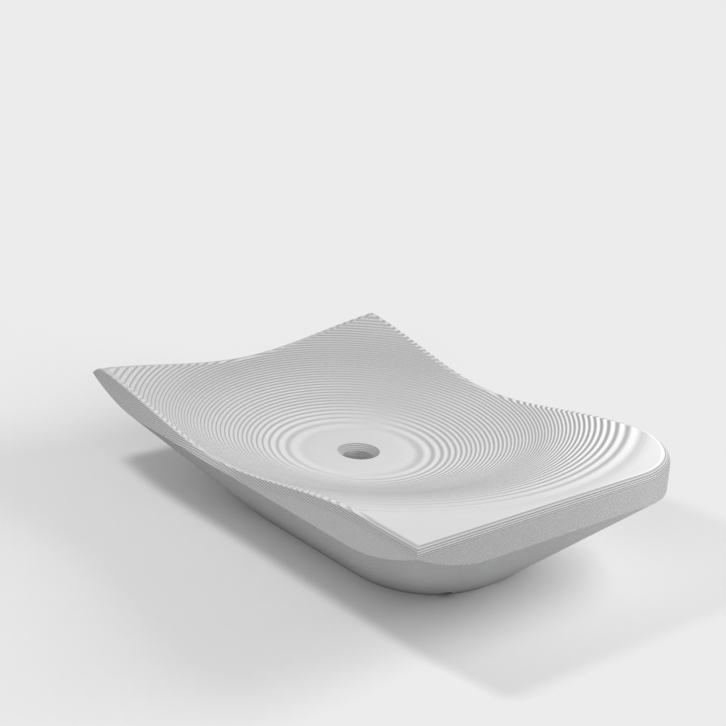 Forbedret minimalistisk sæbeholder til kurvede sæbestykker v1.1
