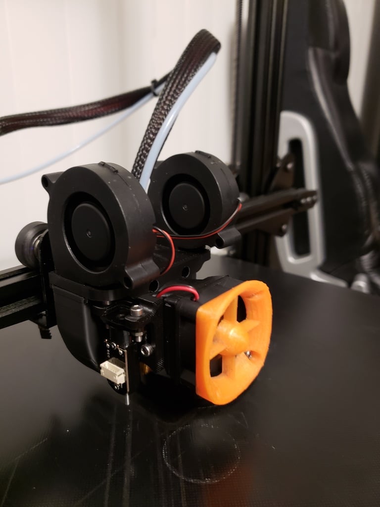 Opgraderingsbeslag til Geeetech A10/A30: E3D V6 Hotend og Dual 5015 Blæserstøtte