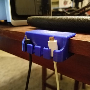 Praktisk USB Mikro Kabelholder til Skrivebord