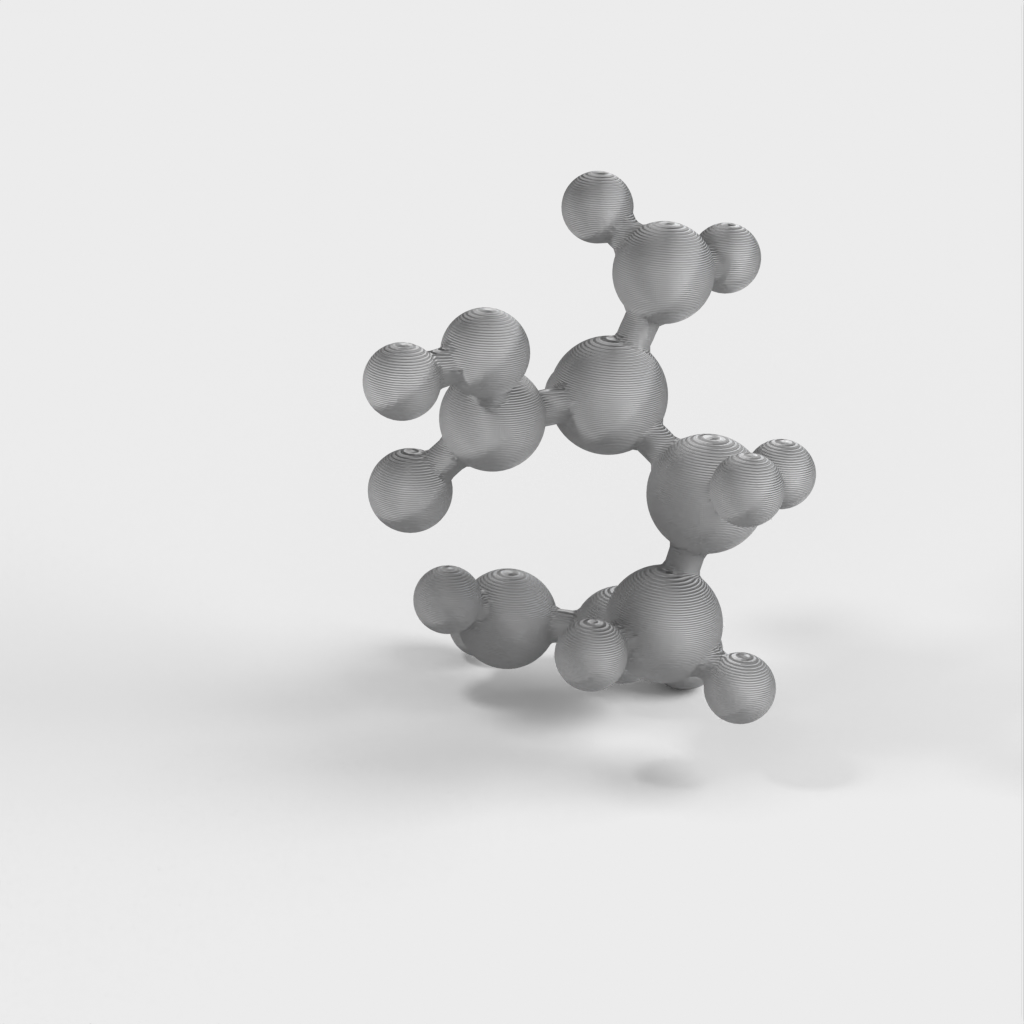 Molekylær Model - Glutamin - Atomskala Model