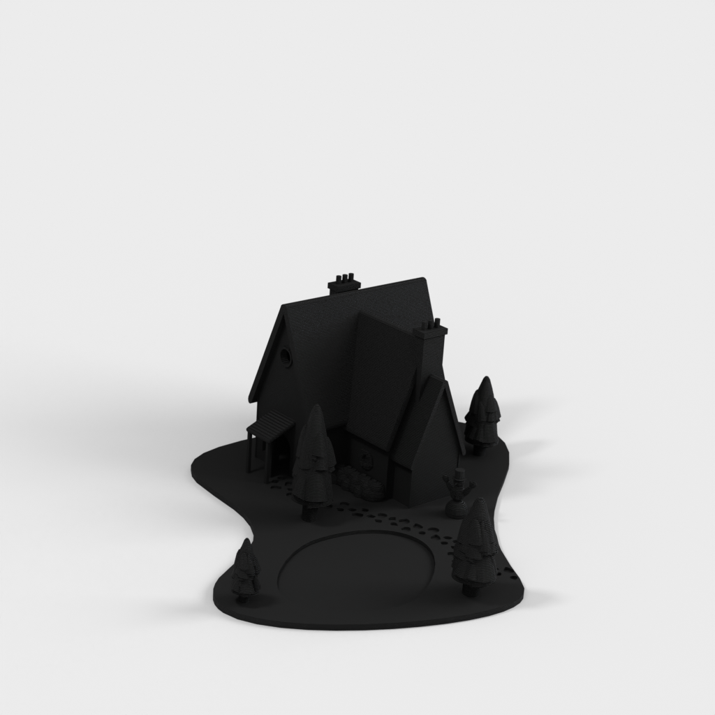 3D-Printet Julehus med Frossen Sø