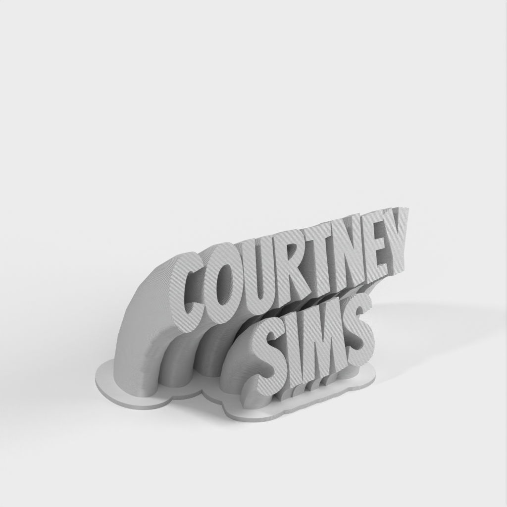 Tilpasset Courtney Sims navneskilt