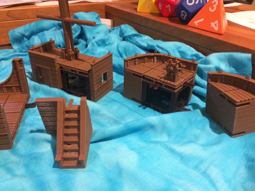 28mm Miniature Hævede Dæk til Sejlskibe: Udvidelsessæt Del 2