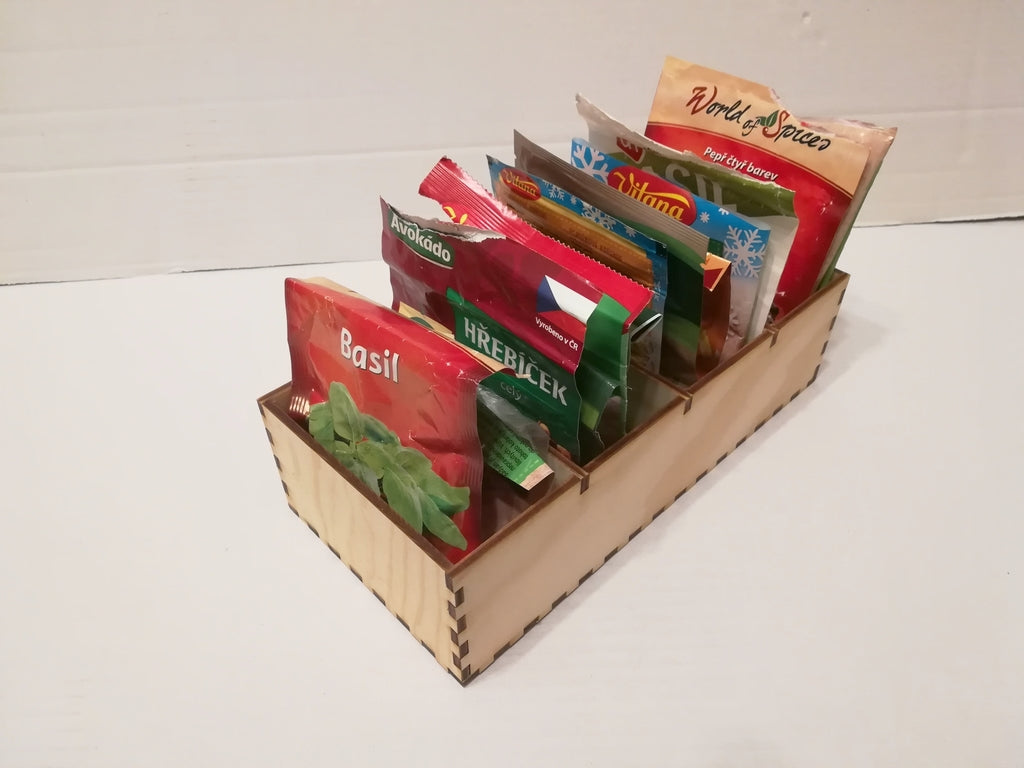 Krydderiorganisator i fyrretræ