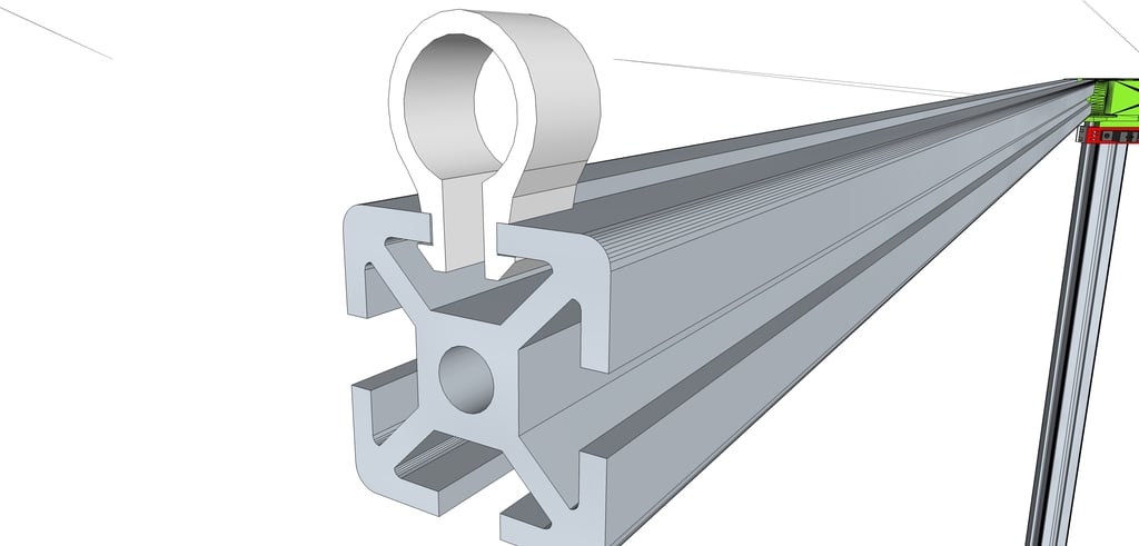 Kabelholder til 20x20 mm Aluminiumsekstruderinger