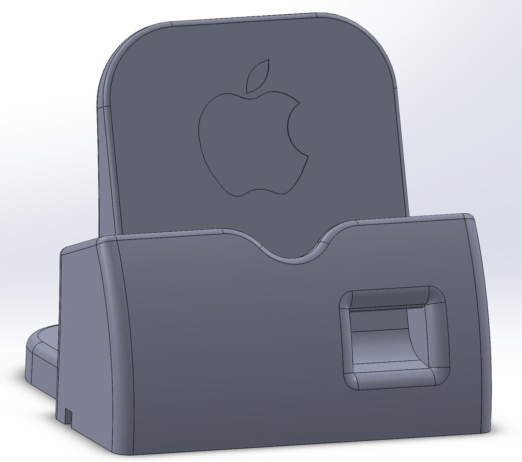iPhone6 og 6 Plus opladningsdock med højttalerhorn og justerbar kabelføring
