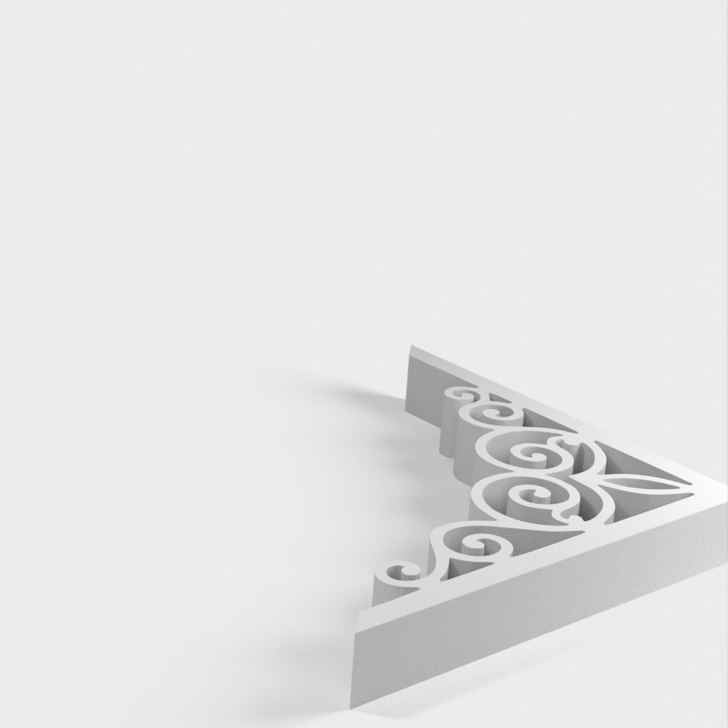 Skrolle-design indsat til Ikea Ekby Valter 11" hyldebeslag