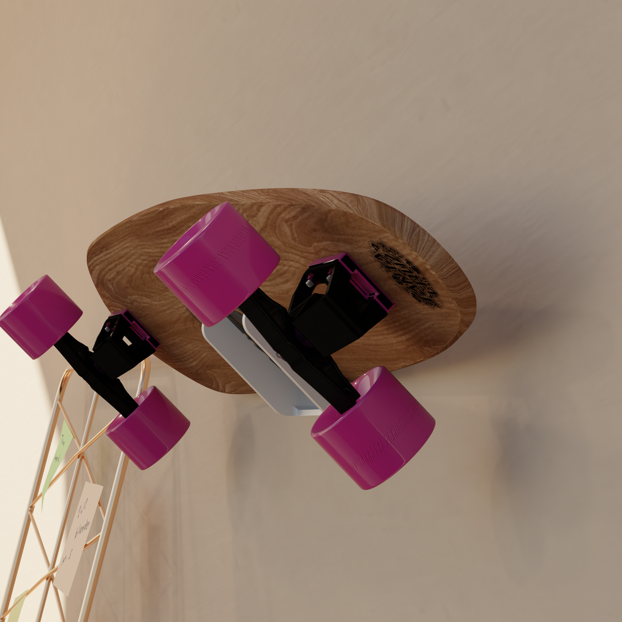 Vægbeslag til Longboard Skateboard