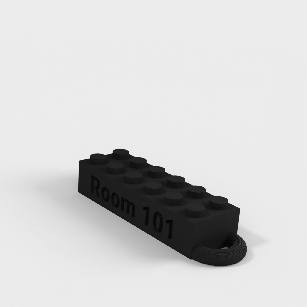 Personligt LEGO-kompatibelt tekstbrikk nøglefob