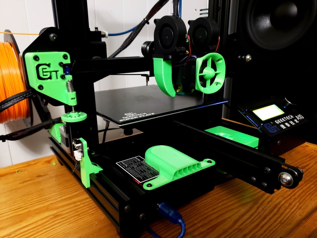 Opgraderingsbeslag til Geeetech A10/A30: E3D V6 Hotend og Dual 5015 Blæserstøtte