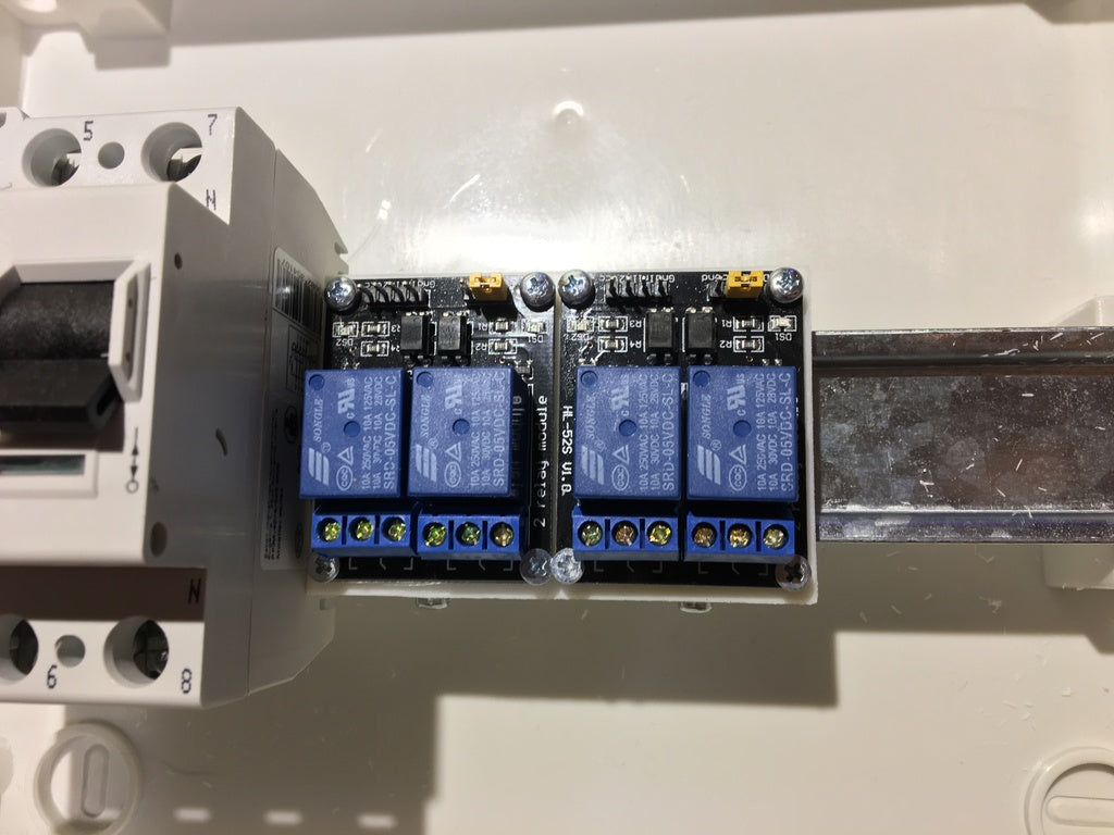 Dobbelt Relæ Modul Holder til DIN-skinne