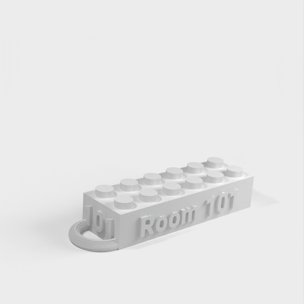 Personligt LEGO-kompatibelt tekstbrikk nøglefob