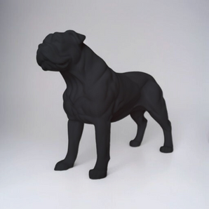 Detaljeret American Bulldog Statue og Hundefigur