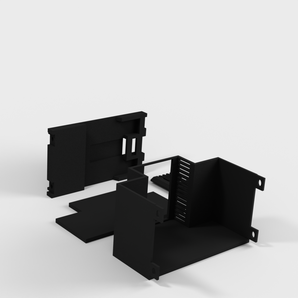 DIN Rail kabinet til digital LCD temperaturmonitor