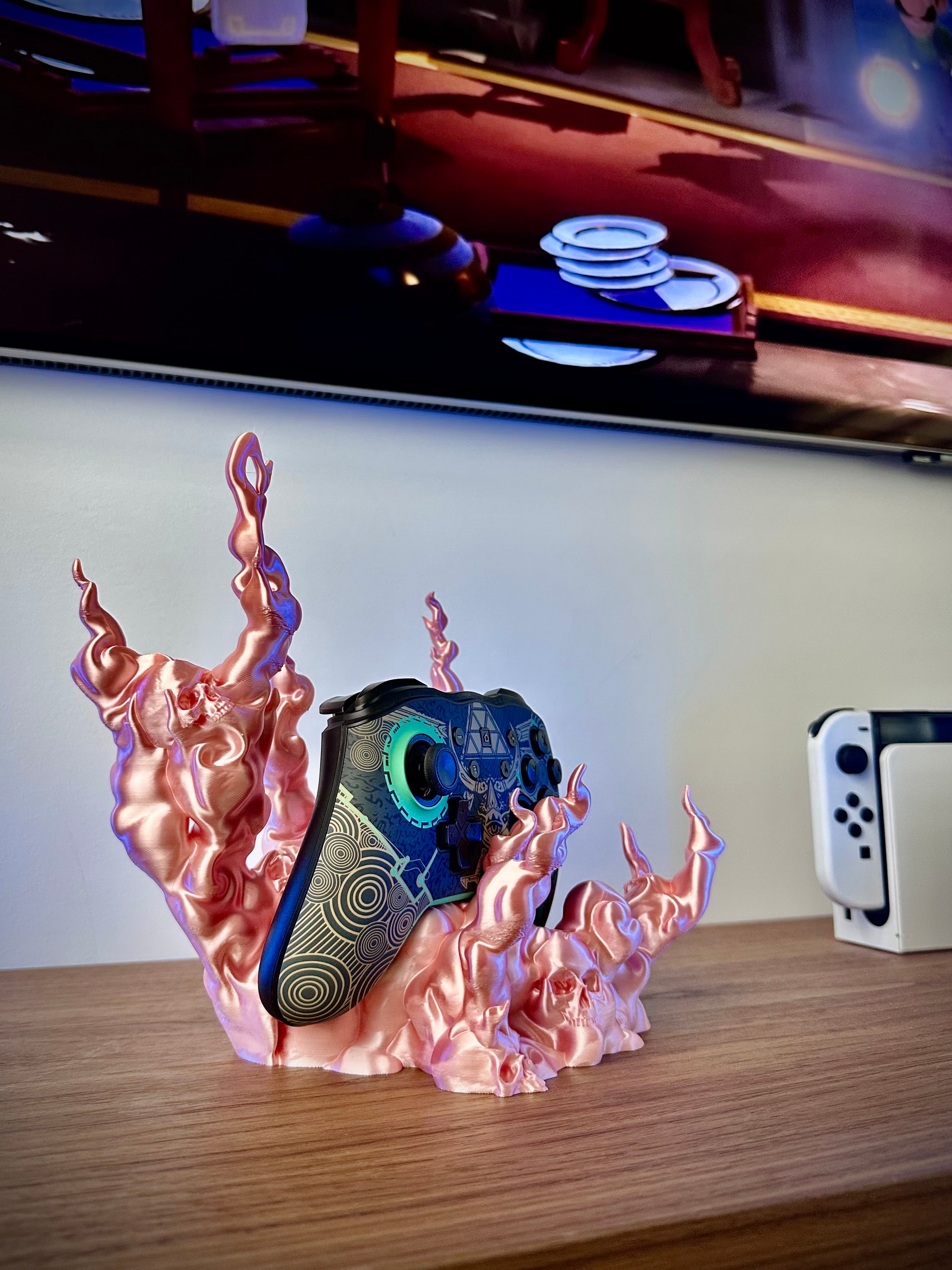Kranie Controller Stand til PS5 Xbox Switch