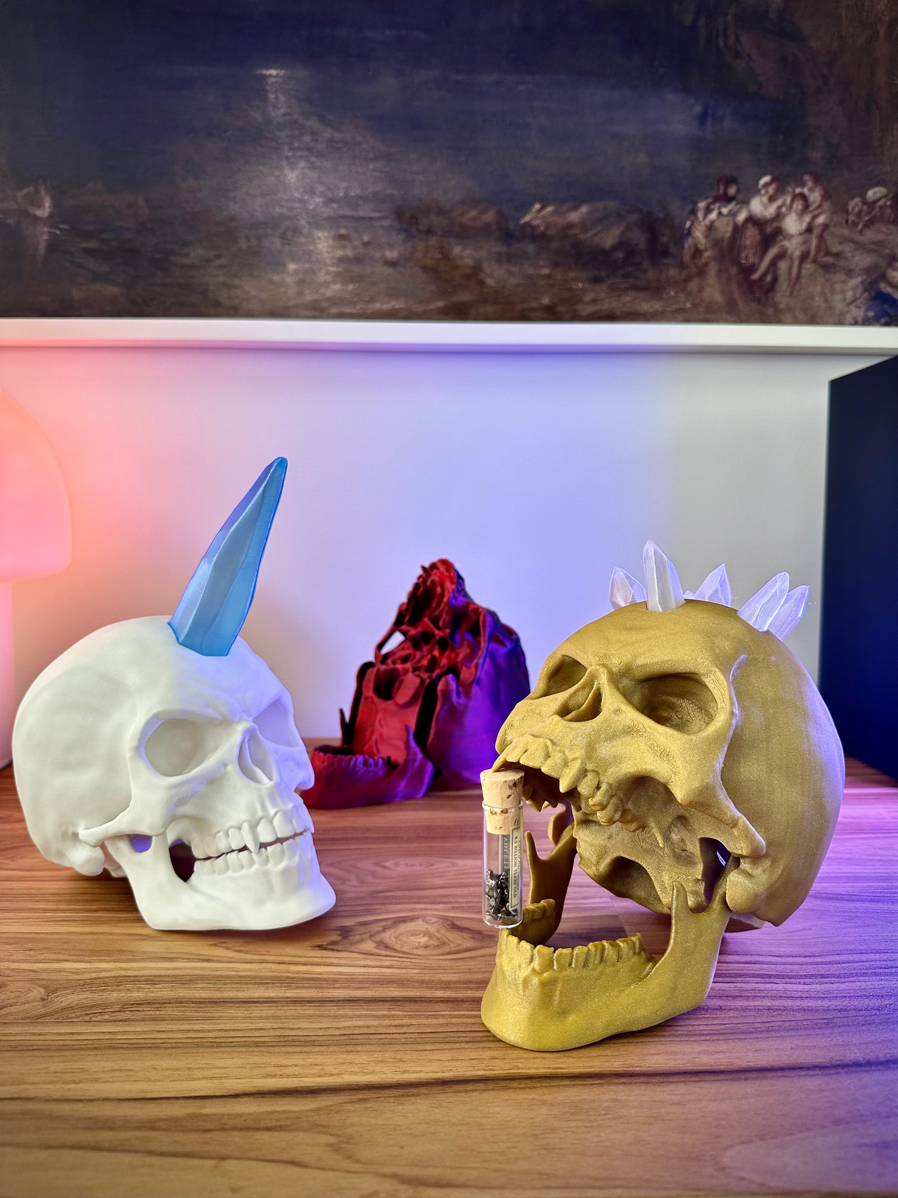 Artikulerede kranier til Halloween dekoration