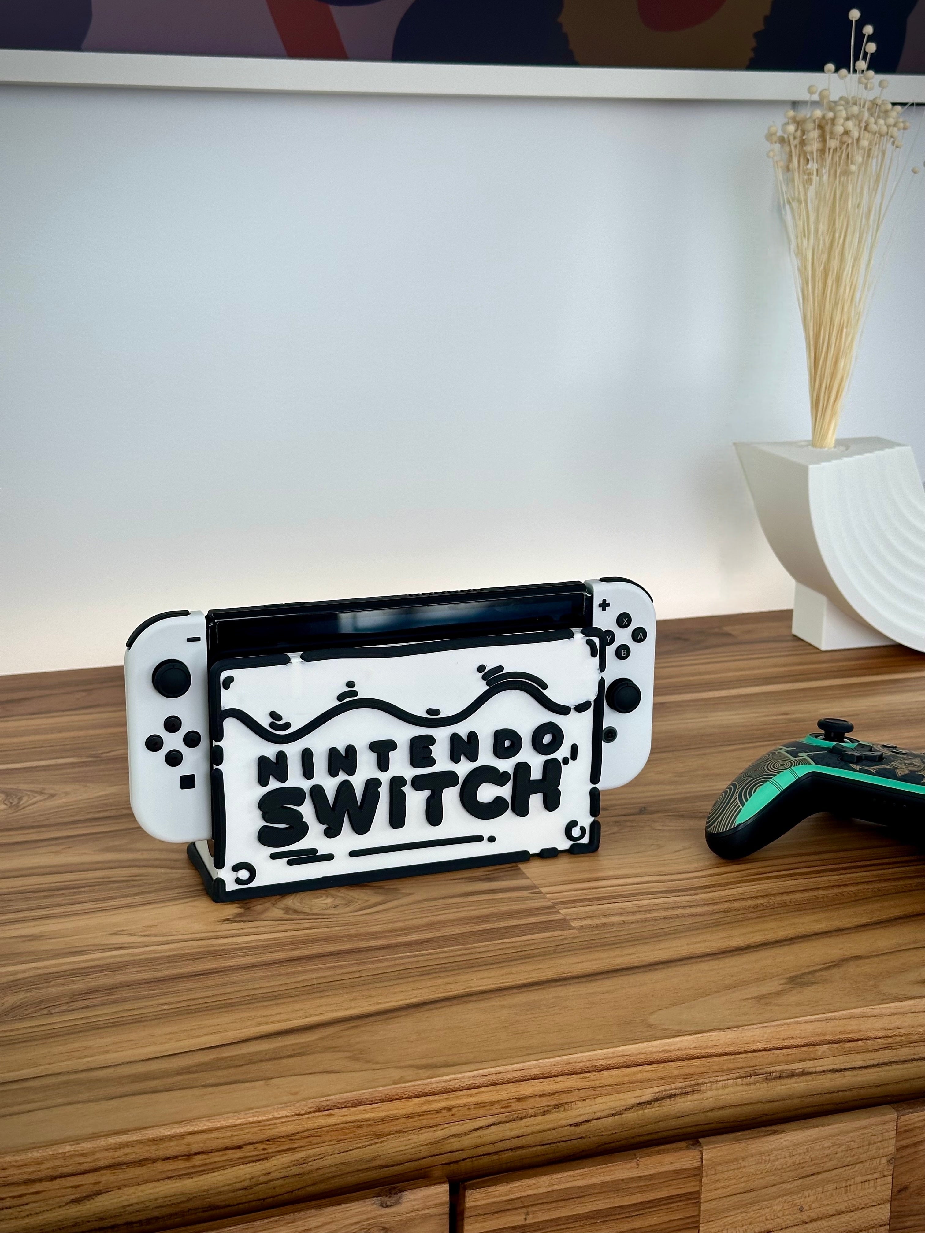 Nintendo Switch/OLED frontplade med tegneserie kage design