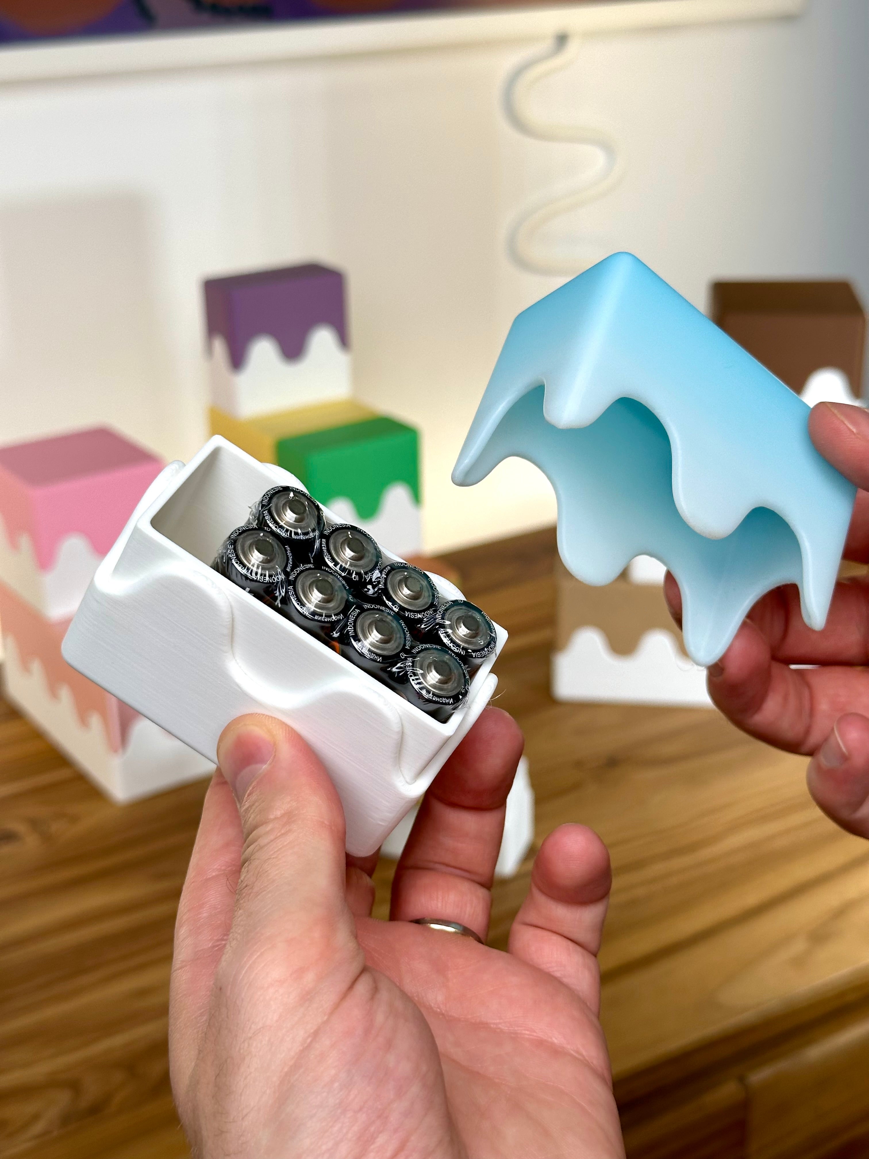 Søde Stabelbare Bokse med Bølget Design