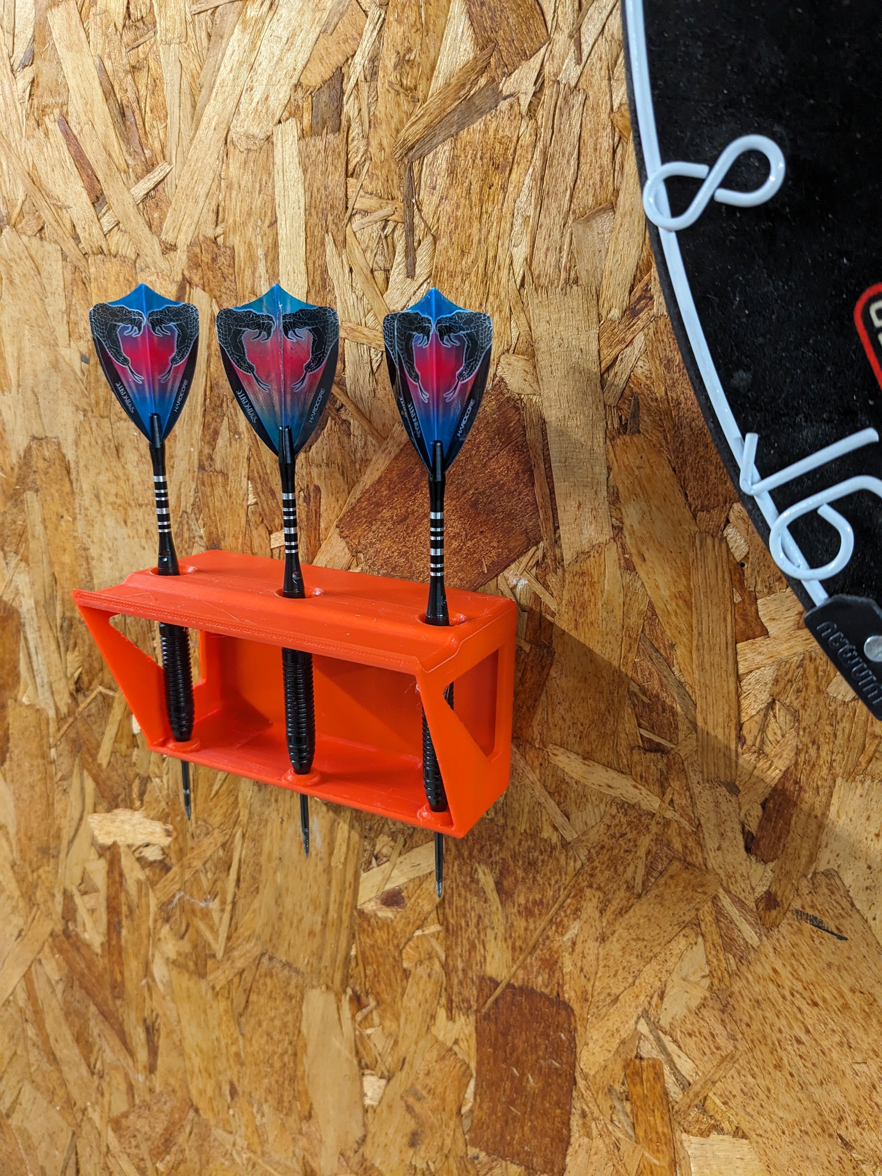 Vægmonteret Dart Holder til 3 Dartpile